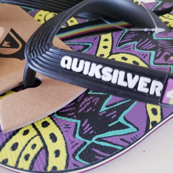 QUICKSILVER NWT Molokai Flip-Flops - Size 13 Youth - Picture 3 of 7